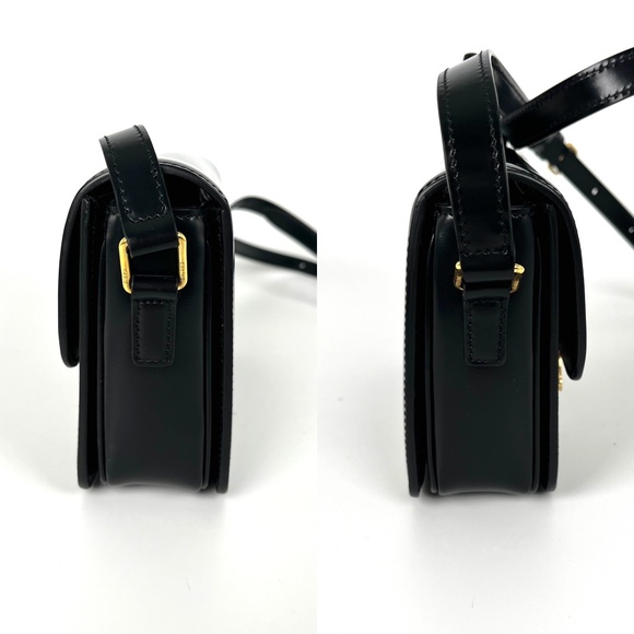 Authentic Celine Triomphe Teen Shiny Calfskin Shoulder Crossbody Flap Bag - Picture 8 of 15